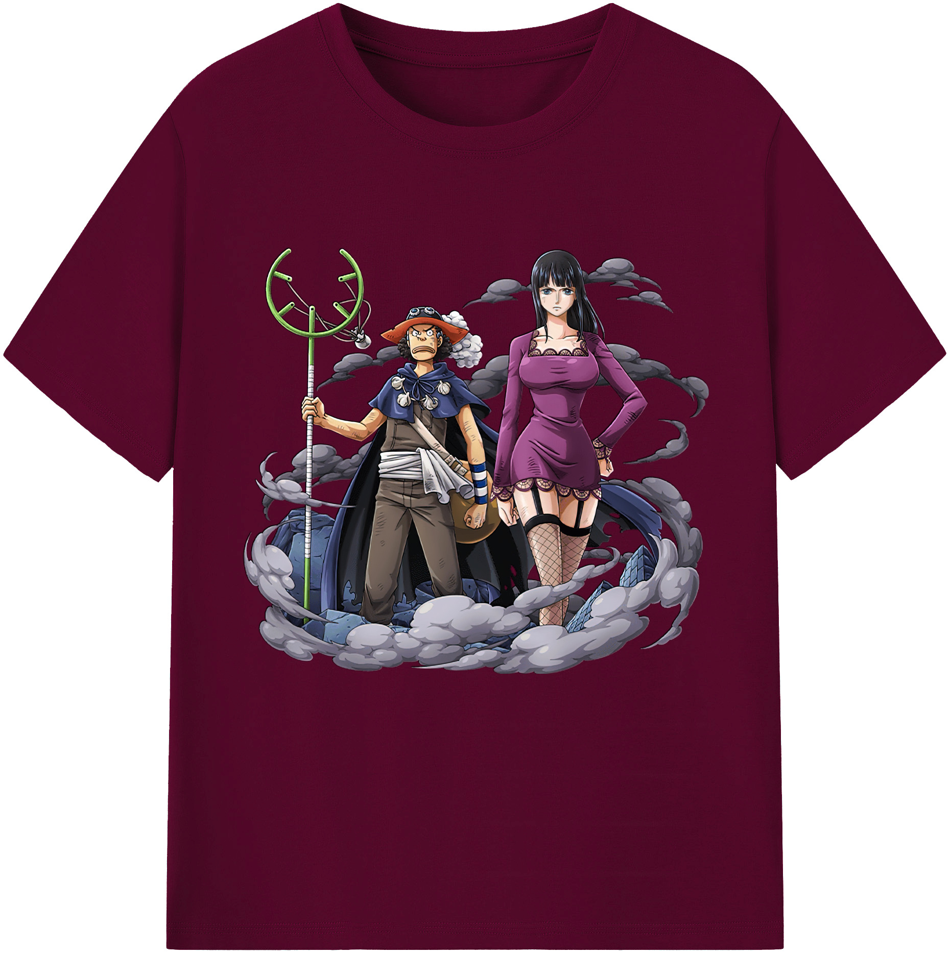 ワンピース ニコ・ロビン ONE PIECE Nico Robin レディースカジュアルプリントTシャツ（綿100％）